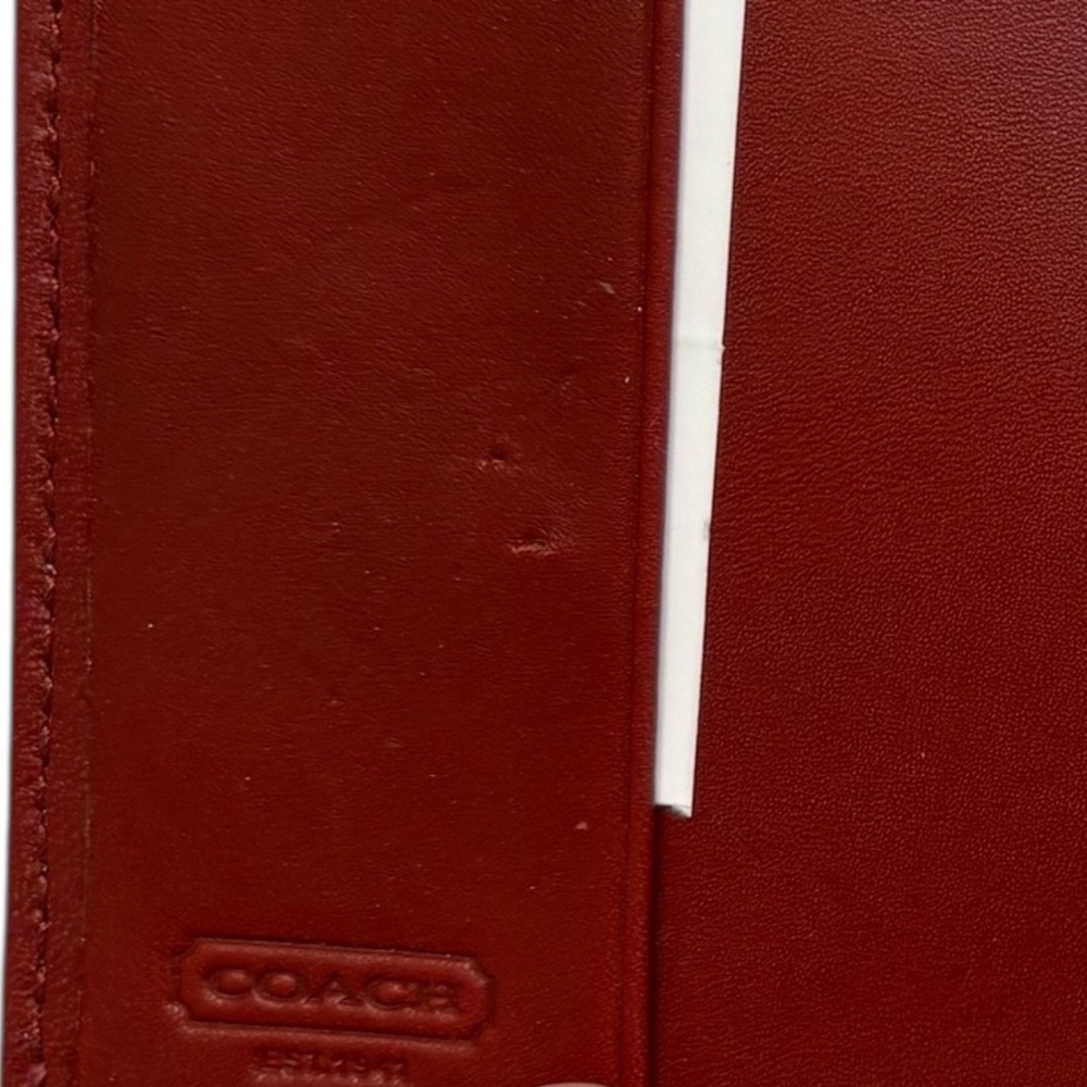 Coach vintage y2k red passport wallet cover NEW NWT WOW - Picture 5 of 7